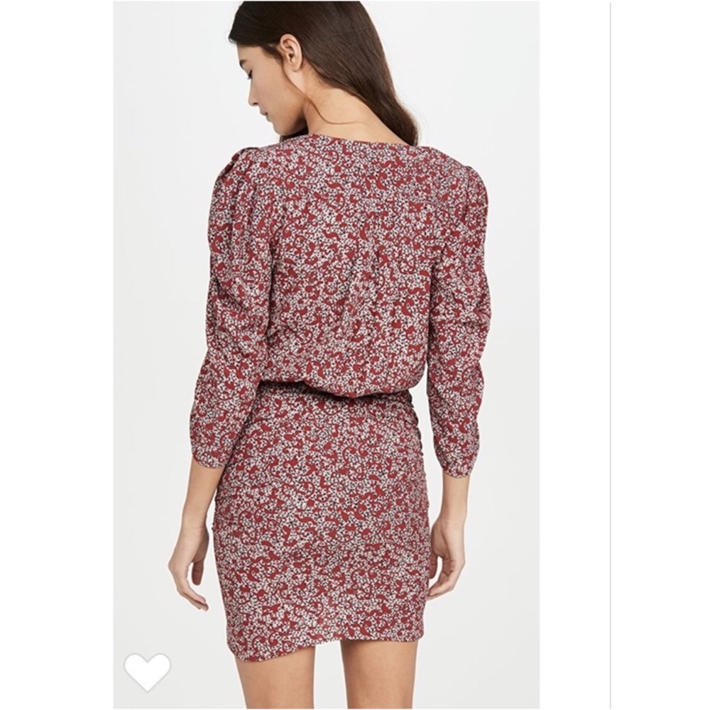 ba&sh Crystal Mini Dress in Cranberry Floral - Picture 2 of 16